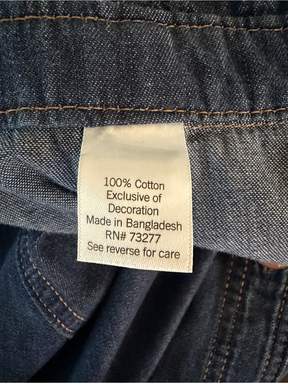 Sonoma Blue Denim Dress Size 10 Button Front Cotton Pockets - Picture 11 of 12
